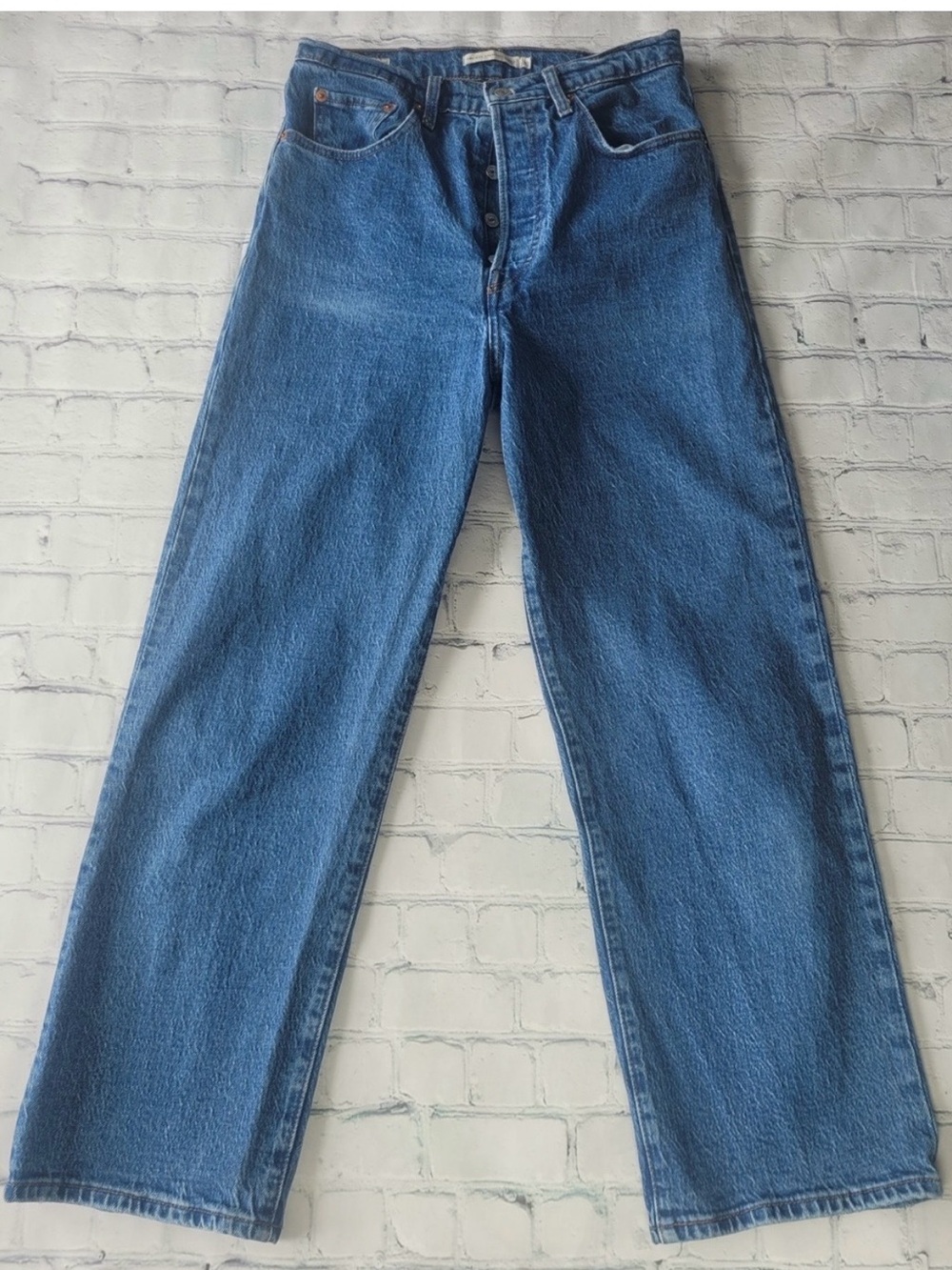 ✅ Levi’s Premium Denim Classic Ribcage Straight Ankle Jeans blue size 30